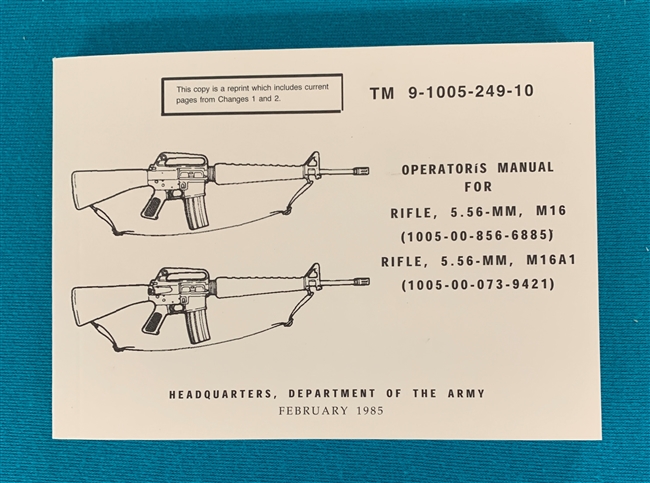 Manual, Operator TM9-1005-249-10 AR-15