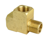 1/2" Brass Street Tee with 1/8" NPT Hole for 1/8" NPT Gauge Fitting, Sold Each