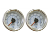 2 Pack Viair 2.0" Diameter 220 PSI Dual Needle White Face Gauges - FREE SHIPPING