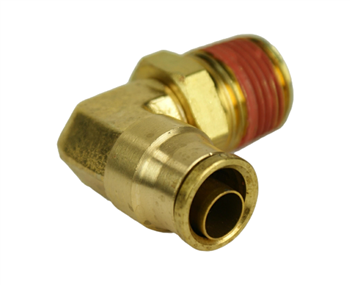 Alkon 1/4" Hose 1/4" NPT 90 Deg Push-to-Connect Elbow- AQ69-DOTS-4x4