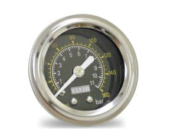 Viair 1.5" Diameter 160 PSI White Face Gauge - Free Shipping