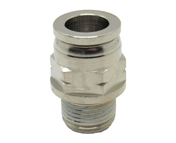 1/2" PTC X 3/8" NPT Nickel Plated Brass Male Connector