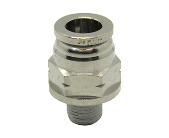 3/8" PTC X 1/8" NPT Nickel Plated Brass Male Connector