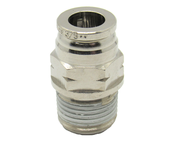 3/8" PTC X 3/8" NPT Nickel Plated Brass Male Connector