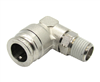 1/2" PTC X 1/4" NPT 90 Degree Nickel Plated Brass Swivel Elbow, Sold Each (INB109-102-021)