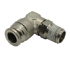 3/8" Hose X 1/4" NPT 90 Degree Nickel Plated Brass Connector Swivel Elbow.