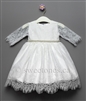 Long sleeved silk floral lace overlay dressâ€“ Style BG-Bella