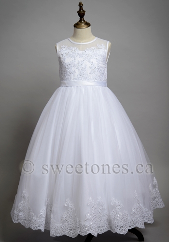 Lace tulle girls dressâ€“ Style FC-Lindsay