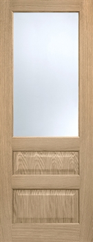 Contemporary 3P Glass Oak Interior Door