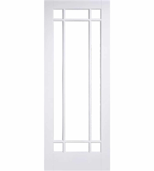 Manhattan Glazed Solid White Interior Door