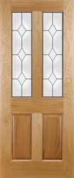 Edwardian Diamond Oak Exterior Door