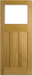 DX Glazed Oak Interior Door