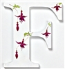 The letter 'F' depicting the wild flower Fuchsia from our Wild Flower Alphabet