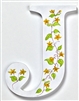 The letter 'J' depicting the wild flower Jenny from our Wild Flower Alphabet