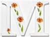The letter 'M' part of our unique Wild Flower Alphabet depicting the wild flower Marigold.