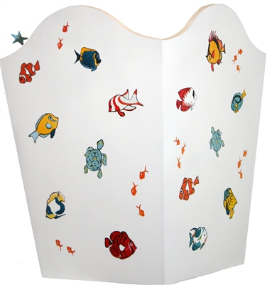 Hand painted Tropical Fish Bin