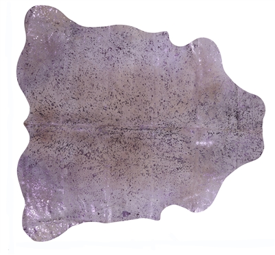 Purple Metallic Cowhide Rug