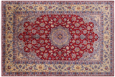 Super Fine Persian Isfahan Hand Knotted Wool Rug