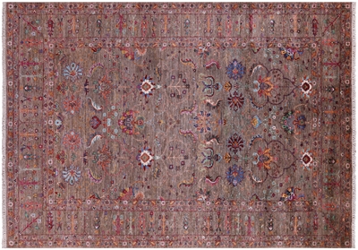 Hand-Knotted Persian Tabriz Wool Rug