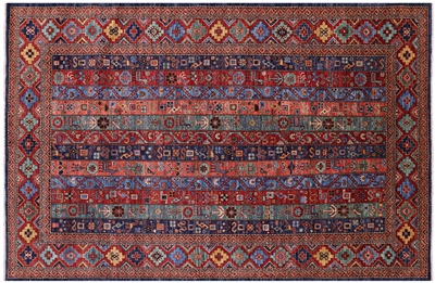 Tribal Persian Gabbeh Shall Hand Knotted Wool Rug