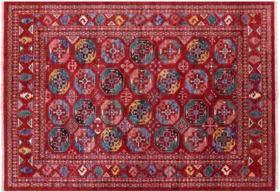 Hand-Knotted Fine Turkmen Wool Rug