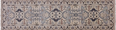 Runner Turkish Oushak Hand Knotted Wool Rug