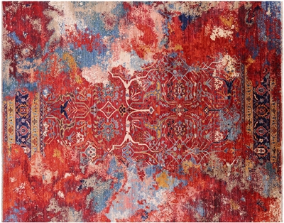 Hand-Knotted Contemporary Wool Rug