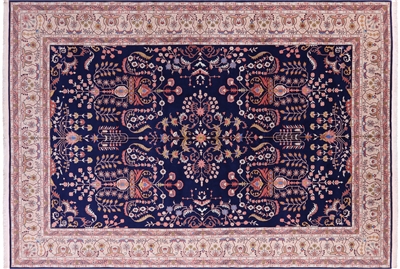 Persian Sarouk Hand-Knotted Wool Rug
