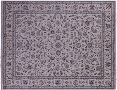 Persian Nain Wool & Silk Handmade Rug