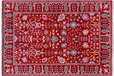 Turkish Oushak Hand-Knotted Wool Rug