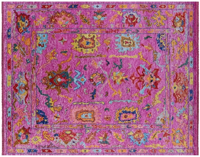 Turkish Oushak Hand Knotted Wool Rug