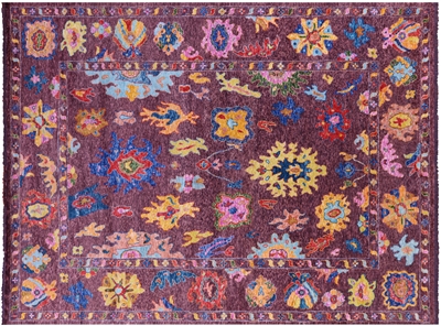 Hand Knotted Turkish Oushak Wool Rug