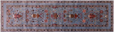 Persian Tabriz Han Knotted Wool Runner Rug