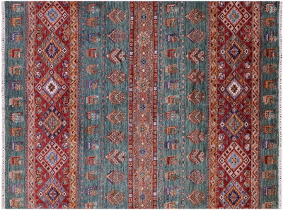 Hand-Knotted Persian Gabbeh Tribal Wool Rug