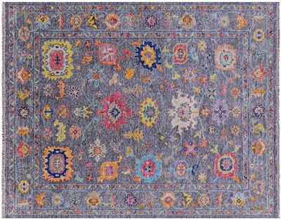 Hand-Knotted Turkish Oushak Wool Rug