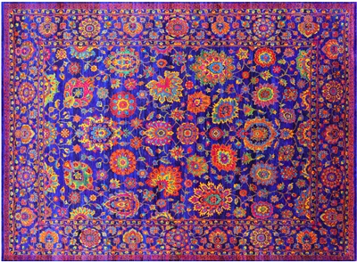 Persian Hand-Knotted Silk Rug