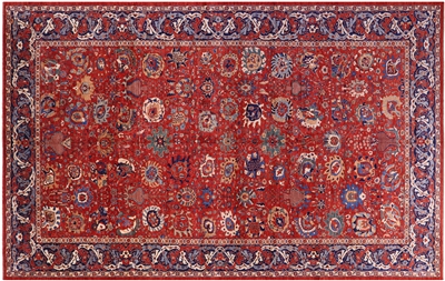 Hand Knotted Super Heriz Serapi Rug