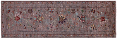 Hand Knotted Persian Tabriz Wool Runner Rug