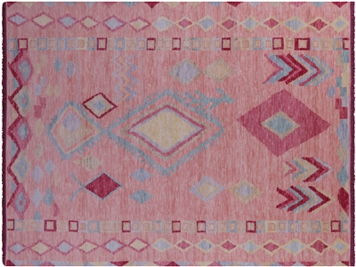 Moroccan Hand Knotted Wool Rug