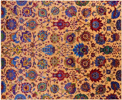 Persian Tabriz Handmade Wool & Silk Rug