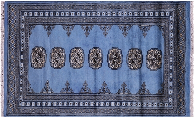 Silky Bokhara Hand Knotted Wool Rug