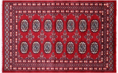 Hand Knotted Silky Bokhara Wool Rug