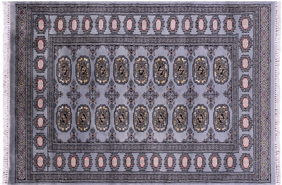 Silky Bokhara Hand Knotted Wool Rug