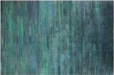 Green Super Savannah Gabbeh Hand Knotted Wool & Silk Rug