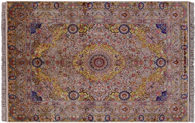 High End Persian 100% Silk Hand Knotted Rug