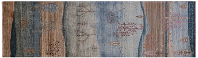 Persian Gabbeh Tribal Wool Runner Rug