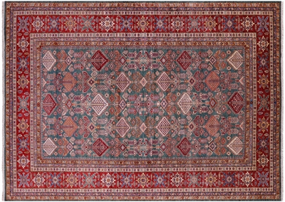 Super Kazak Hand-Knotted Wool Rug