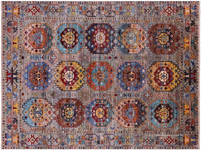 Hand-Knotted Fine Turkmen Wool Rug