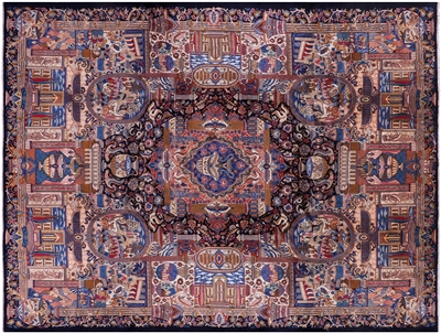 New Persian Kashmar Hand Knotted Area Rug