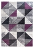 Purple Grey Geometric Triangles Rug - Impulse Triad